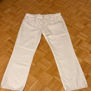 Agolde White Straight-Leg Jeans